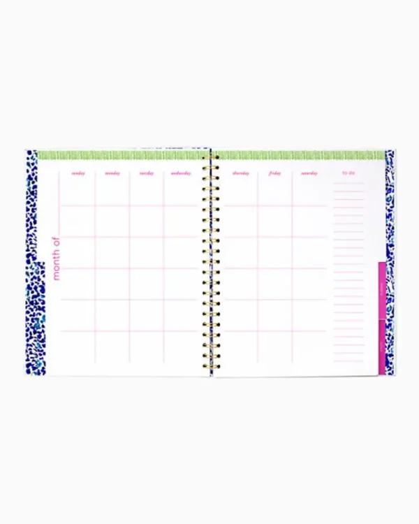 Office Supplies & Stationery^Lilly Pulitzer 12 Month Undated Weekly Planner Abaco Blue Have It Both Rays