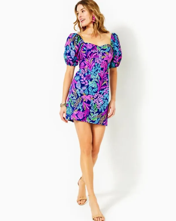 Rompers & Jumpsuits^Lilly Pulitzer Morena Short-Sleeve Romper Aegean Navy Calypso Coast