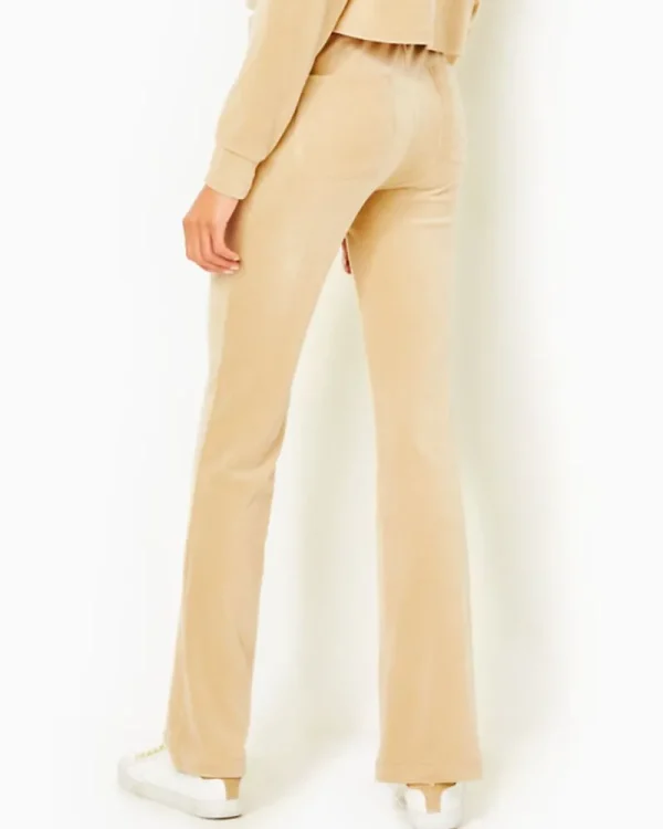 Loungewear^Lilly Pulitzer 33" Natine High Rise Velour Pant Sand Bar