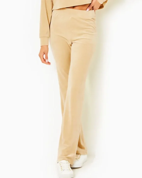 Loungewear^Lilly Pulitzer 33" Natine High Rise Velour Pant Sand Bar