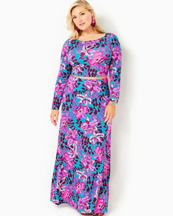 Rompers & Jumpsuits^Lilly Pulitzer Nessi Maxi Set Blue Rhapsody Orchid You Not