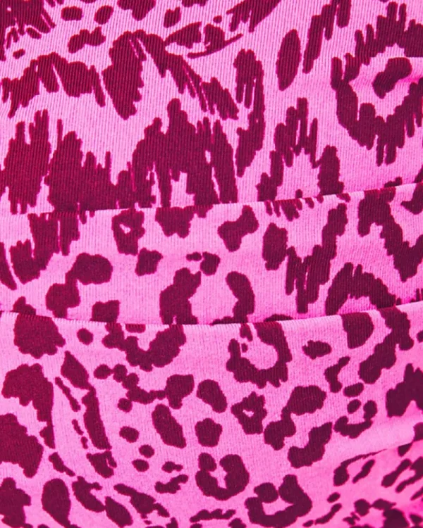 Swim^Lilly Pulitzer Omry Bandeau Swim Top Cerise Pink Pattern Play