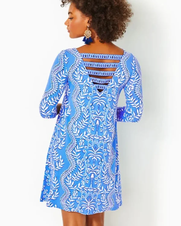 Dresses^Lilly Pulitzer Ophelia Swing Dress Abaco Blue Have It Both Rays Engineered Knit Dress