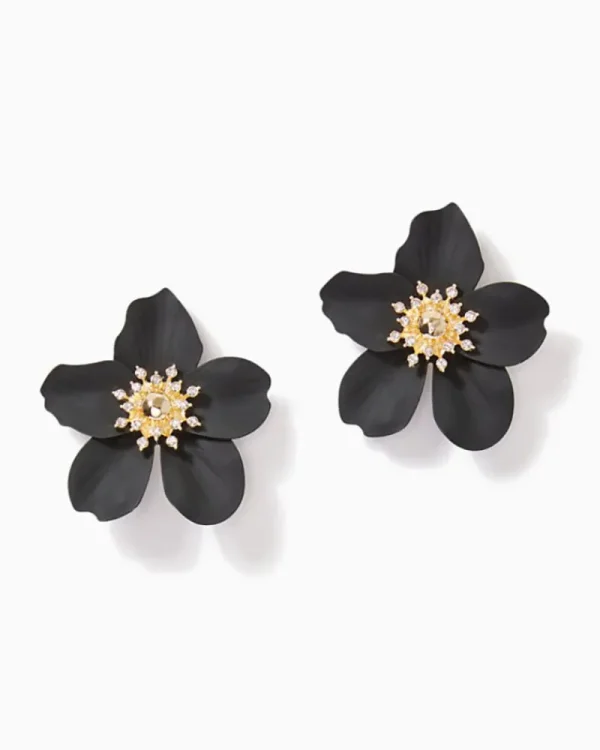 Jewelry^Lilly Pulitzer Oversized Orchid Earrings Onyx