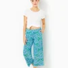 Pajamas^Lilly Pulitzer 24" Pajama Crop Pant Bon Bon Blue Leapin Leopards