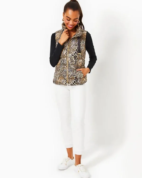 Outerwear^Lilly Pulitzer Pembrooke Vest Rattan Walk On The Wild Side