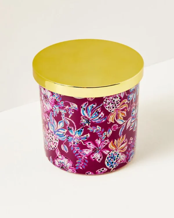 Home Decor^Lilly Pulitzer Printed Candle Amarena Cherry Tropical With A Twist