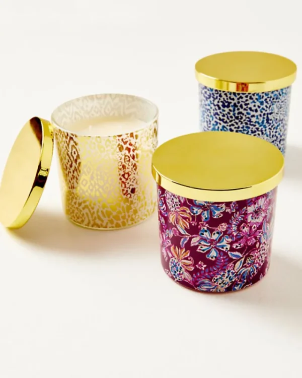Home Decor^Lilly Pulitzer Printed Candle Amarena Cherry Tropical With A Twist