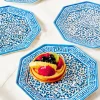 Tabletop^Lilly Pulitzer Printed Melamine Appetizer Plate Variety Set Resort White Twisted Up Engineered Plate