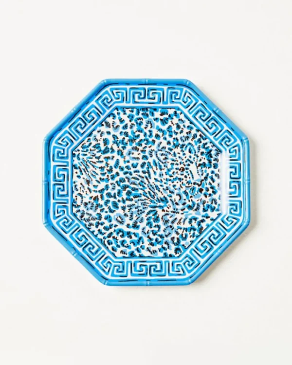 Tabletop^Lilly Pulitzer Printed Melamine Appetizer Plate Variety Set Resort White Twisted Up Engineered Plate