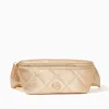 Bags^Lilly Pulitzer Quilted Leather Kenton Belt Bag Gold Metallic