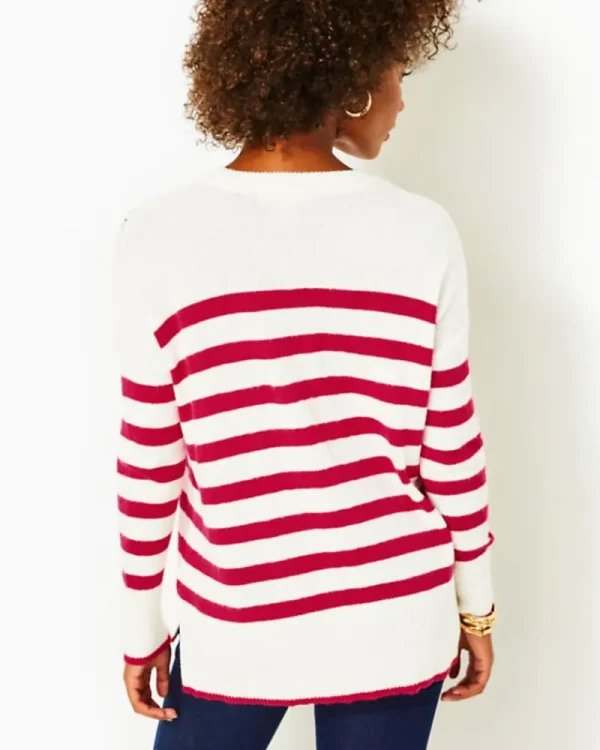 Sweaters & Cardigans^Lilly Pulitzer Quince Sweater Poinsettia Red Cruise Stripe