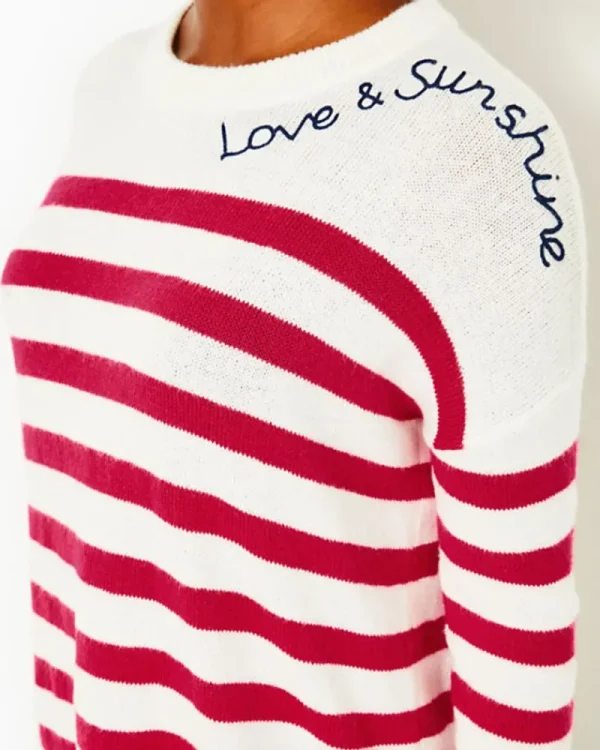 Sweaters & Cardigans^Lilly Pulitzer Quince Sweater Poinsettia Red Cruise Stripe