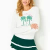 Loungewear^Lilly Pulitzer Rapallo Cotton Pullover Resort White Palm Beach Tennis Graphic