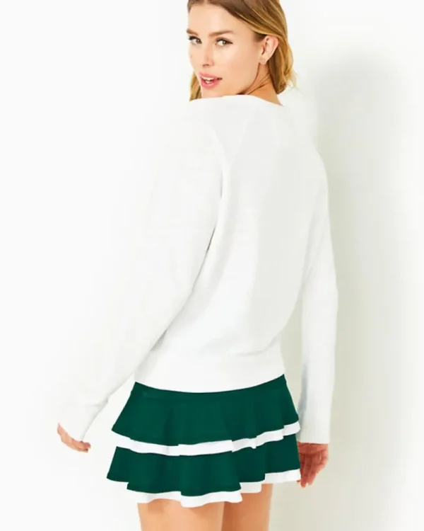 Loungewear^Lilly Pulitzer Rapallo Cotton Pullover Resort White Palm Beach Tennis Graphic