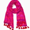 Scarves & Wraps^Lilly Pulitzer Resort Scarf Amaryllis Red Secret Hideaway Engineered Resort Scarf