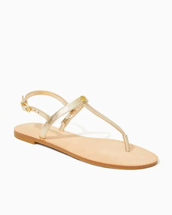 Shoes^Lilly Pulitzer Rita T-Strap Sandal Gold Metallic