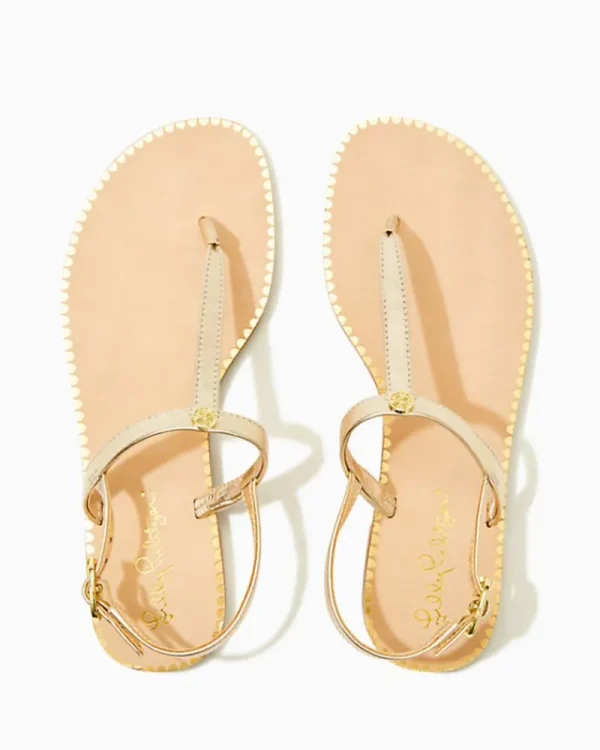 Shoes^Lilly Pulitzer Rita T-Strap Sandal Gold Metallic