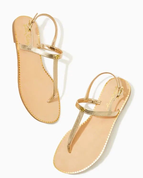 Shoes^Lilly Pulitzer Rita T-Strap Sandal Gold Metallic
