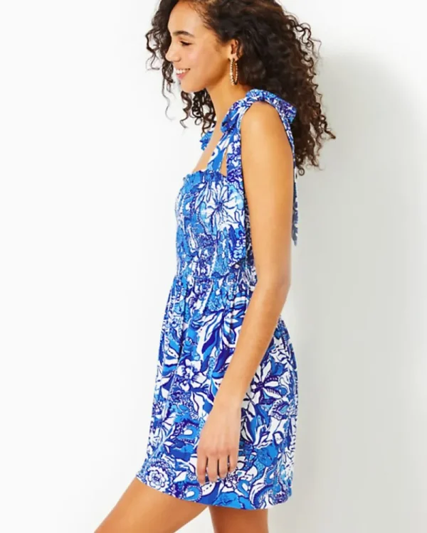 Rompers & Jumpsuits^Lilly Pulitzer Rivera Romper Blue Tang Flocking Fabulous