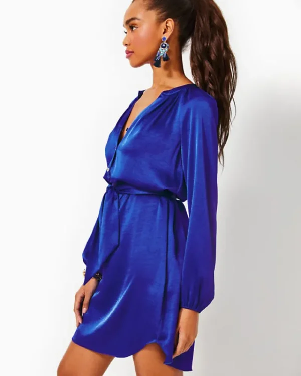 Dresses^Lilly Pulitzer Saige Long Sleeve Dress Alba Blue