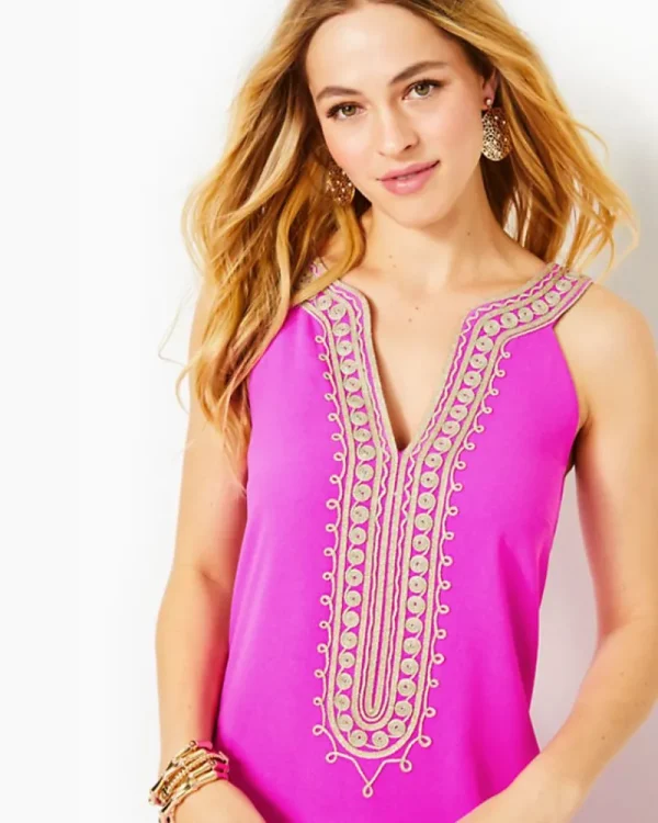 Dresses^Lilly Pulitzer Sandrah Embroidered Maxi Shift Dress Wild Fuchsia