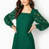 Rompers & Jumpsuits^Lilly Pulitzer Sarina Square Neck Romper Evergreen Oversized Diamond Leaf Eyelet