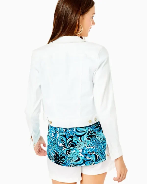 Outerwear^Lilly Pulitzer Seaspray Denim Jacket Resort White