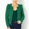 Sweaters & Cardigans^Lilly Pulitzer Simora Fringe Cardigan Evergreen Exotic Tweed