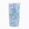 Tabletop^Lilly Pulitzer Stainless Steel Insulated Tumbler Surf Blue Soleil It On Me