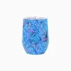 Tabletop^Lilly Pulitzer Stainless Steel Stemless Wine Tumbler Breakwater Blue Shells N Bells