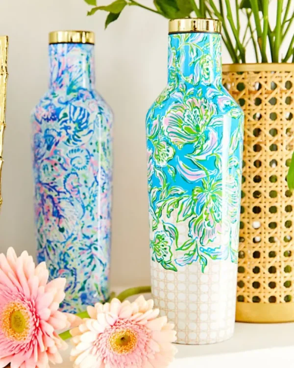 Tabletop^Lilly Pulitzer Stainless Steel Water Bottle Cumulus Blue Chick Magnet