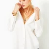 Tops^Lilly Pulitzer Stevey Relaxed Button Down Stretch Shirt Resort White