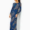 Dresses^Lilly Pulitzer Stirling Maxi Dress Low Tide Navy Oversized Easy To Spot