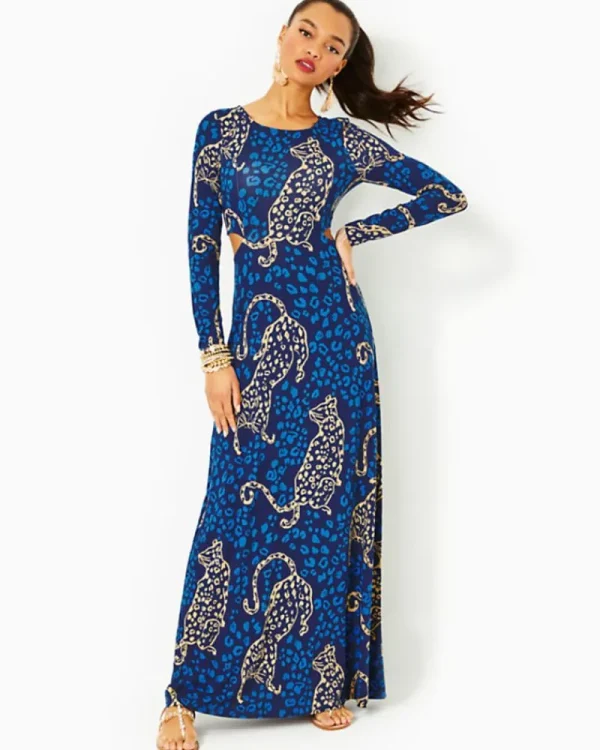 Dresses^Lilly Pulitzer Stirling Maxi Dress Low Tide Navy Oversized Easy To Spot