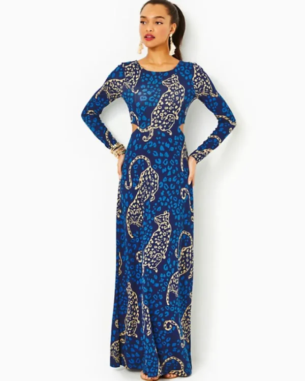 Dresses^Lilly Pulitzer Stirling Maxi Dress Low Tide Navy Oversized Easy To Spot