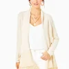 Sweaters & Cardigans^Lilly Pulitzer Tatum Long Fringe Hem Cardigan Gold Metallic