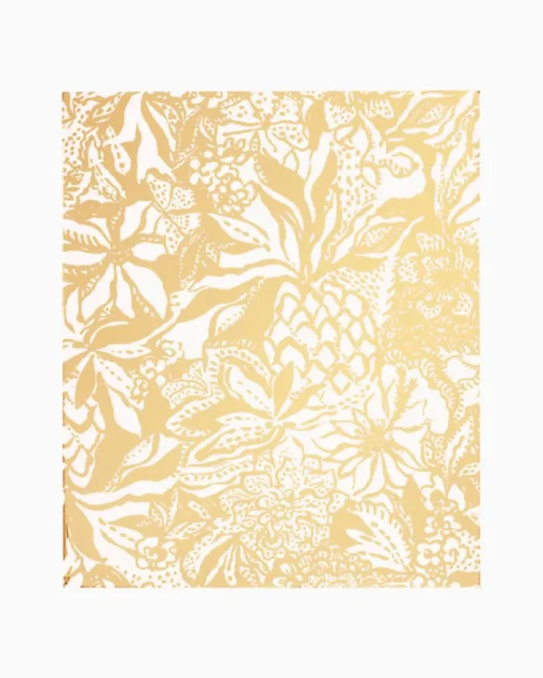 Office Supplies & Stationery^Lilly Pulitzer Three Ring Binder Gold Metallic Safari Sangria