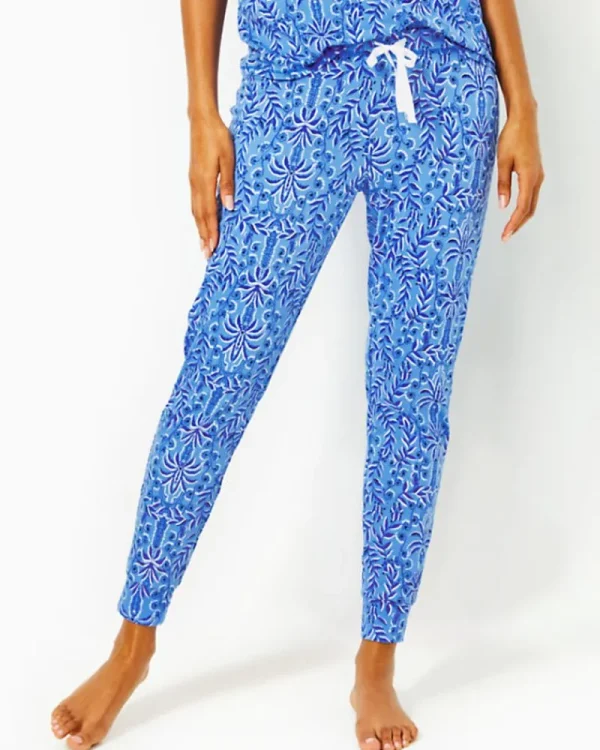 Pajamas^Lilly Pulitzer 28" Tinsely Pajama Knit Pant Abaco Blue Have It Both Rays