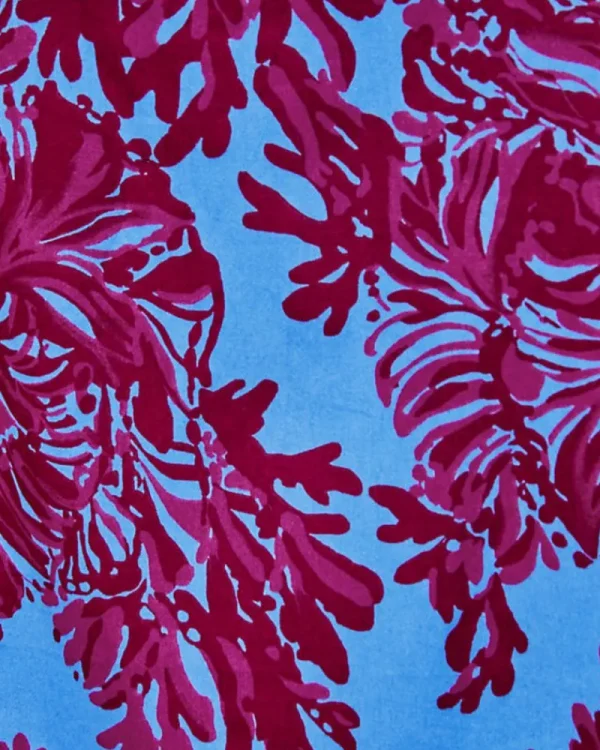 Tops^Lilly Pulitzer Torrey Short Sleeve Stretch Cotton Top Abaco Blue Feel Like A Shellebrity