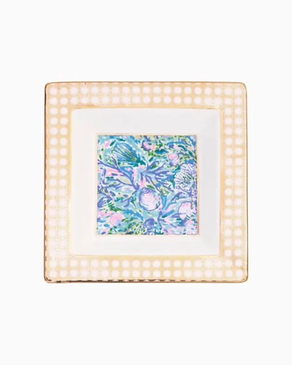 Office Supplies & Stationery^Lilly Pulitzer Trinket Tray Surf Blue Soleil It On Me