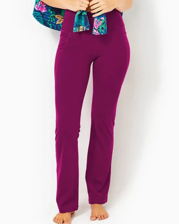 Loungewear^Lilly Pulitzer Upf 50+ Luxletic 31.5" Carpe Vita Flare Legging Mulberry