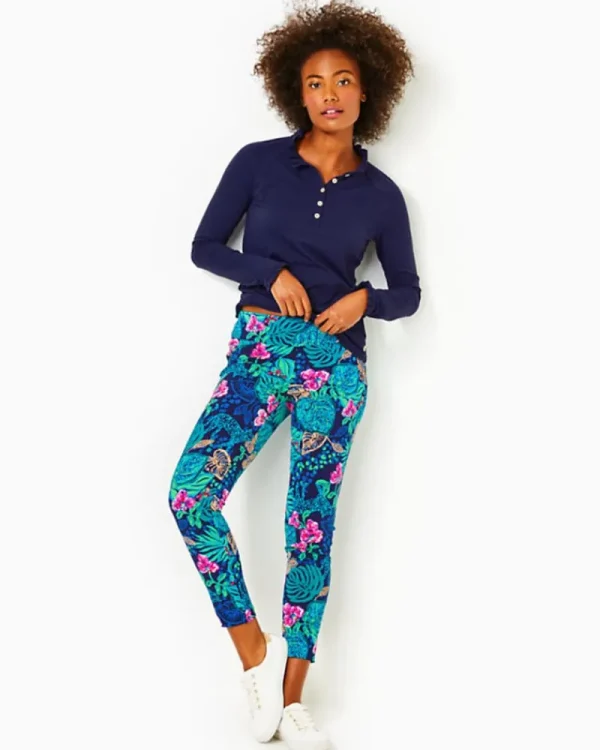 Activewear^Lilly Pulitzer Upf 50+ Luxletic 28" Corso Pant Low Tide Navy Life Of The Party Golf