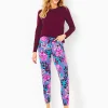 Loungewear^Lilly Pulitzer Upf 50+ Luxletic 28" Island Mid-Rise Jogger Blue Rhapsody Orchid You Not