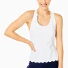 Activewear^Lilly Pulitzer Upf 50+ Luxletic Claralee Scallop Bra Tank Top Resort White