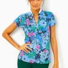 Activewear^Lilly Pulitzer Upf 50+ Luxletic Frida Polo Multi Soiree All Day