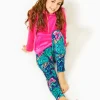 Girls Tops & Bottoms^Lilly Pulitzer Upf 50+ Luxletic Girls Mini Weekender Legging Low Tide Navy Life Of The Party