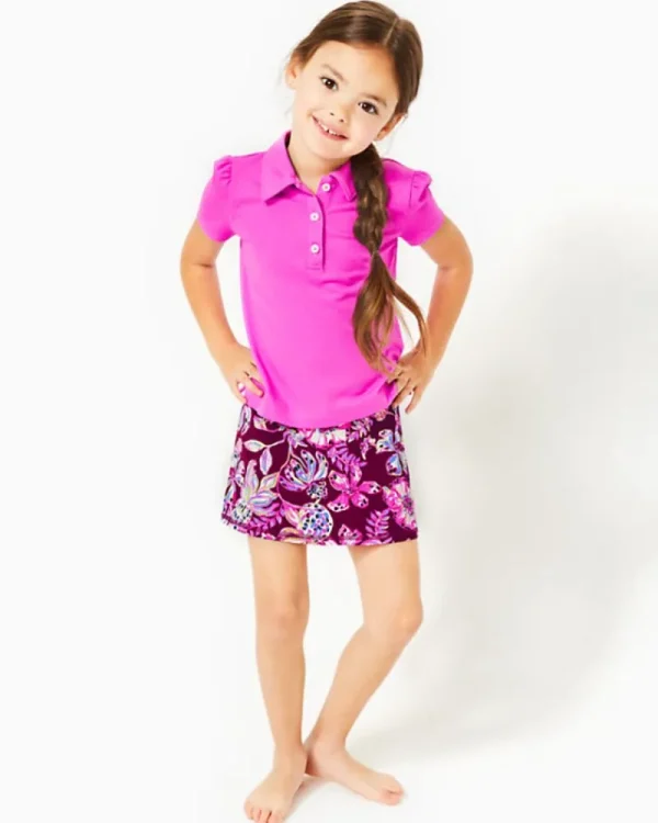 Girls Tops & Bottoms^Lilly Pulitzer Upf 50+ Luxletic Girls Mini Aila Skort Amarena Cherry Tropical With A Twist