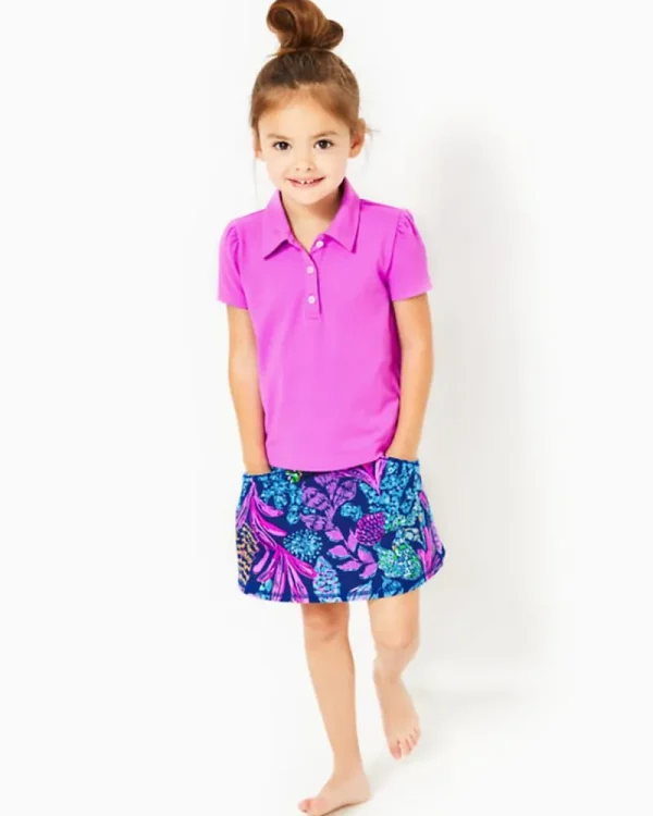 Girls Tops & Bottoms^Lilly Pulitzer Upf 50+ Luxletic Girls Mini Maryana Skort Aegean Navy Calypso Coast