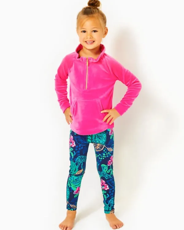 Girls Tops & Bottoms^Lilly Pulitzer Upf 50+ Luxletic Girls Mini Weekender Legging Low Tide Navy Life Of The Party